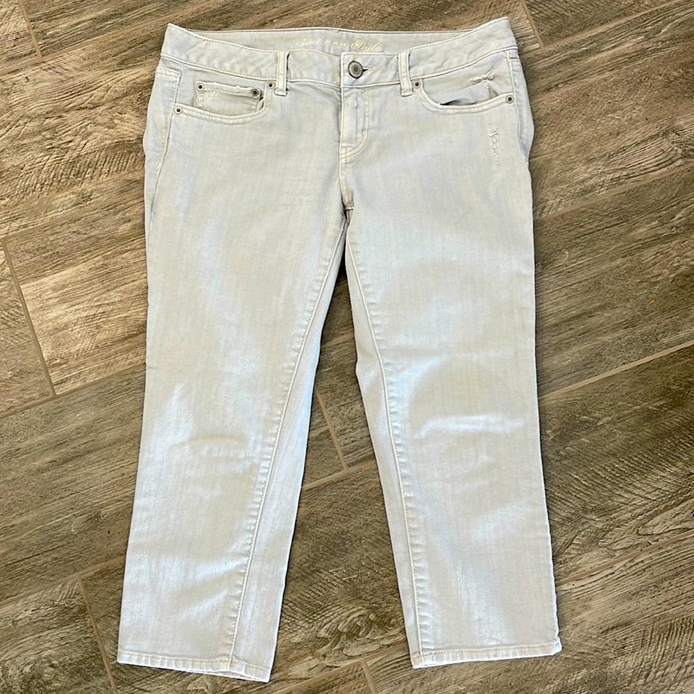AEO Grey Cropped Jeans